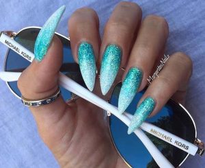 white teal ombre