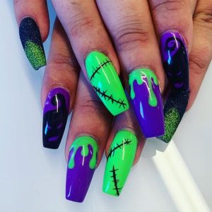green slime nails