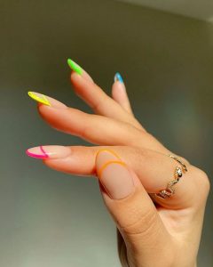 french tip outline brights