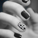 black nail art