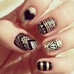 black and gold nail designs