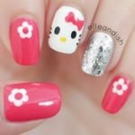 hello kitty toe nail designs