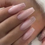 light p[ink sparkle birthday nails