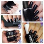 pink and black nail designs