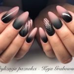 pink Black Ombre Nails