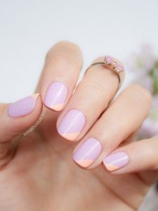 purple short nails
