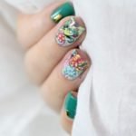 green short nails color