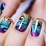 Rainbow Marble Nails