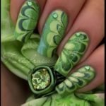 green marble nails