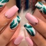 summer nails palm trees