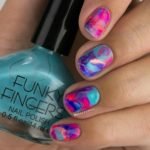 pink blue nails