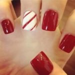 Candy Cane Accent Nail