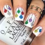 Christmas Ornament Glitter Nails