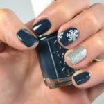 Snowy Night Nails