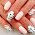 35 Pink And White Nails