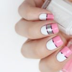 pink white nail polish