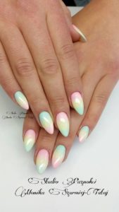 rainbow pastel nail art