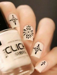 porcelain snowflake nails