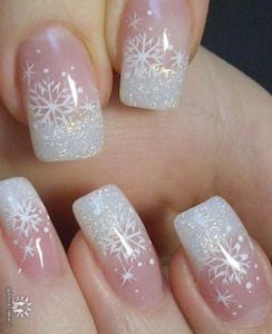 french snowflake nails