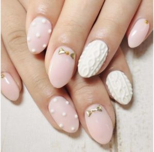 white porcelain nails