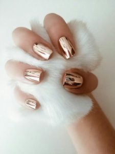 metallic gold nails