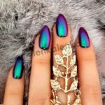 chrome nails black edge