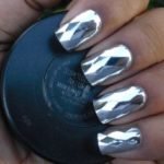 chrome nails diamond