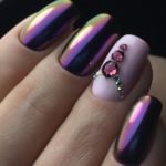 chrome nails lavender princess