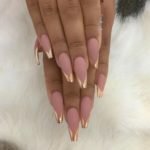 chrome nails mauve