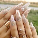chrome nails nude