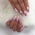 chrome nails pink