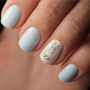 cute bunny nail art