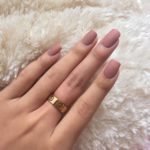 simple pink matte nails