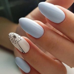 white blue nails