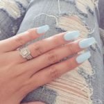 blue jeans Acrylic nails