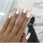 pastel pink white ombre nails
