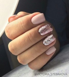 Pink gel manicure