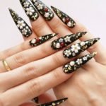 Japanese-art pointy Stiletto Nails