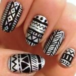 Holographic Aztec Printed Nails