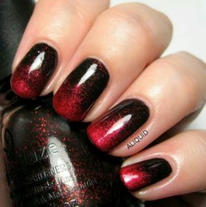 Black and Red Holographic Polish