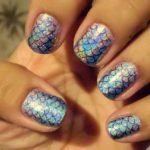 Mermaid Nail Stamping