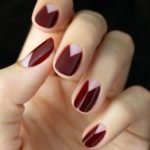 Burgundy Nails Featuring the Base Coat