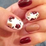 Burgundy and Nude coloured Florals