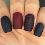 Dark Matte Burgundy Nails