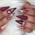 Stiletto Nails with Heavy Embellishment