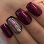 burgundy manicure
