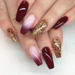 ombre burgundy and gold