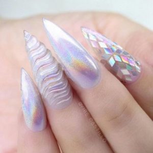 stone glass unicorn nails