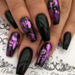 Purple Nail Designs – Gothic Crackle Design