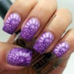Purple Nail Designs – Mandala Inspired Print
